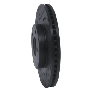 Infiniti Q45 Brake Rotor (1) - Front Left - R1 Concepts - Drilled & Slotted - Black - `97-`01